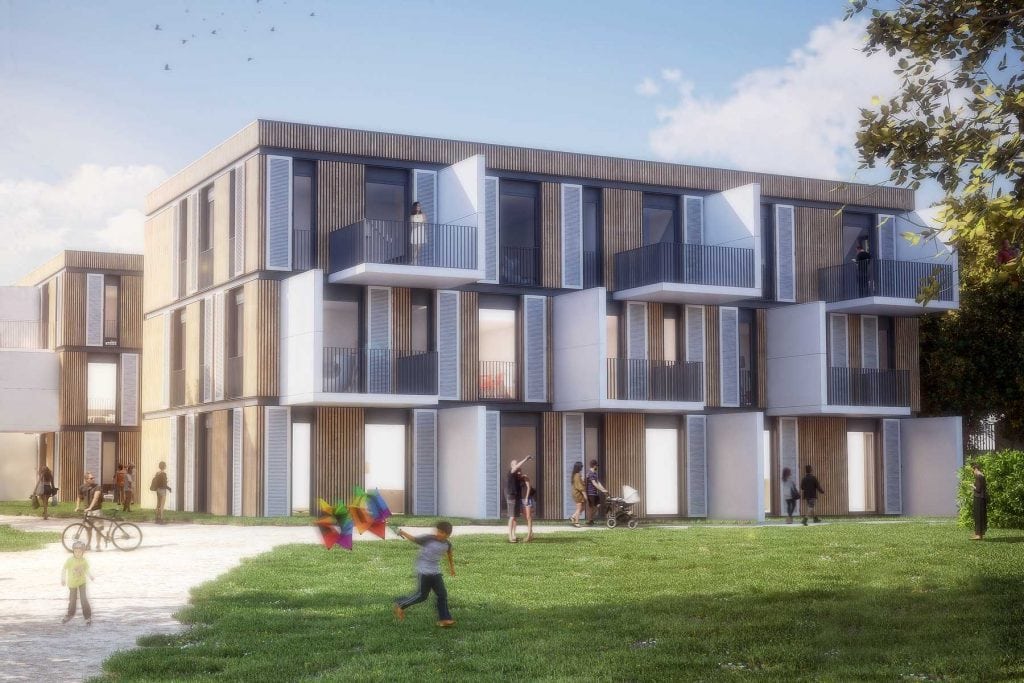 Wohnraum für Alle - Wohnhaus Green Hybridbauweise