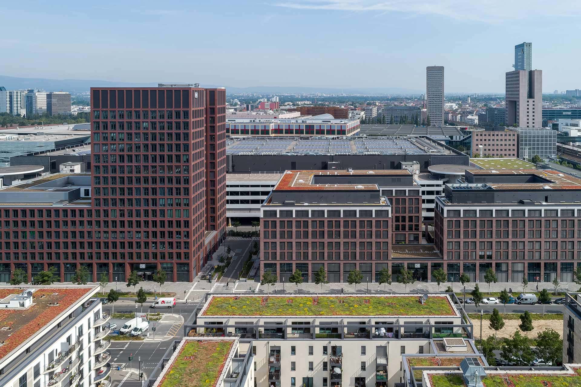 Deutsche Bahn Tower, Luftbild, Aldinger Architekten
