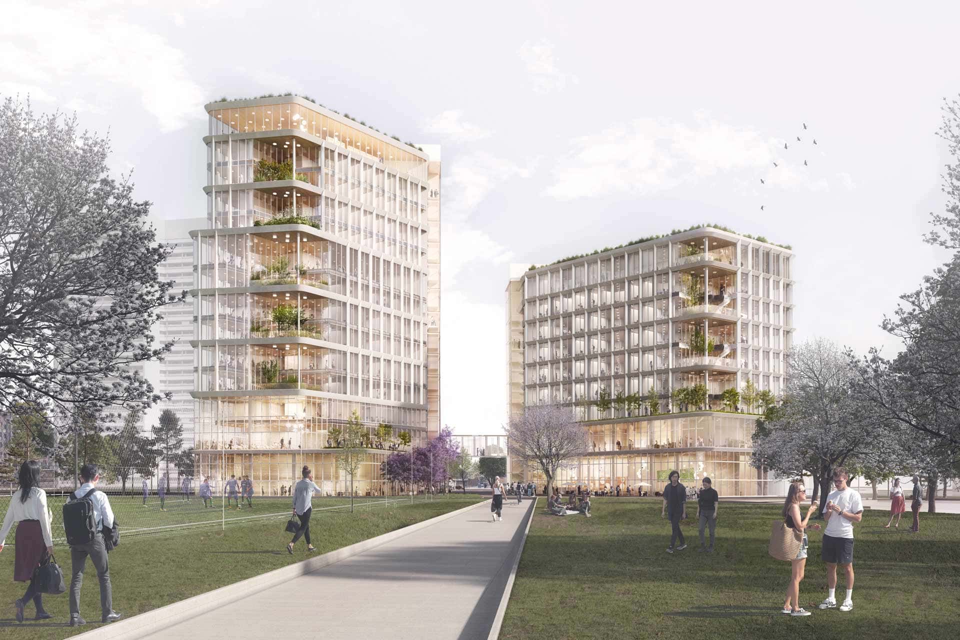 2 Hochhaeuser in der Zschokkestrasse, Aldinger Architekten