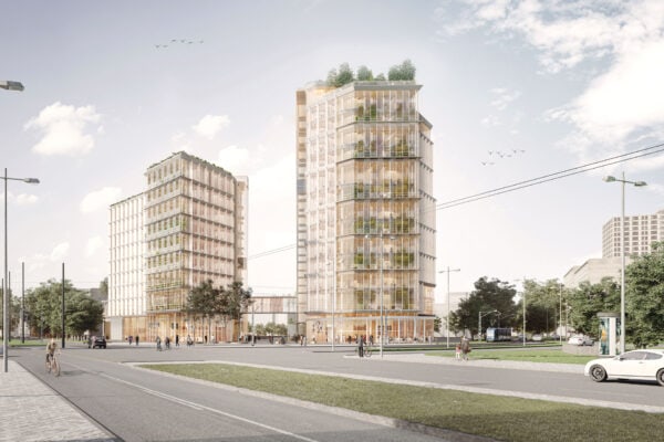 2 Hochhaeuser an der Zschokkestrasse, Ansicht, Aldinger Architekten