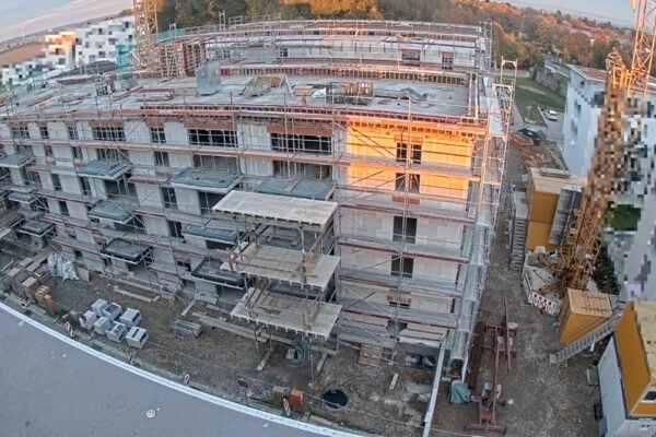 Webcam Sicht auf das Projekt Ulm Lettenwald, Aldinger Architekten