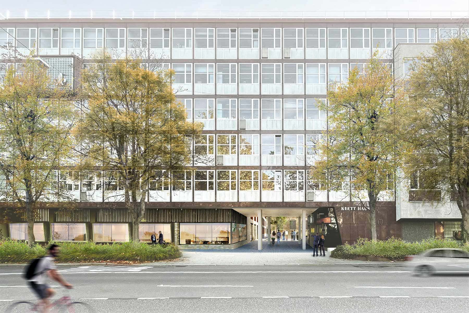 Klett Campus, Blick aus der Rotebühlstraße, Aldinger Architekten
