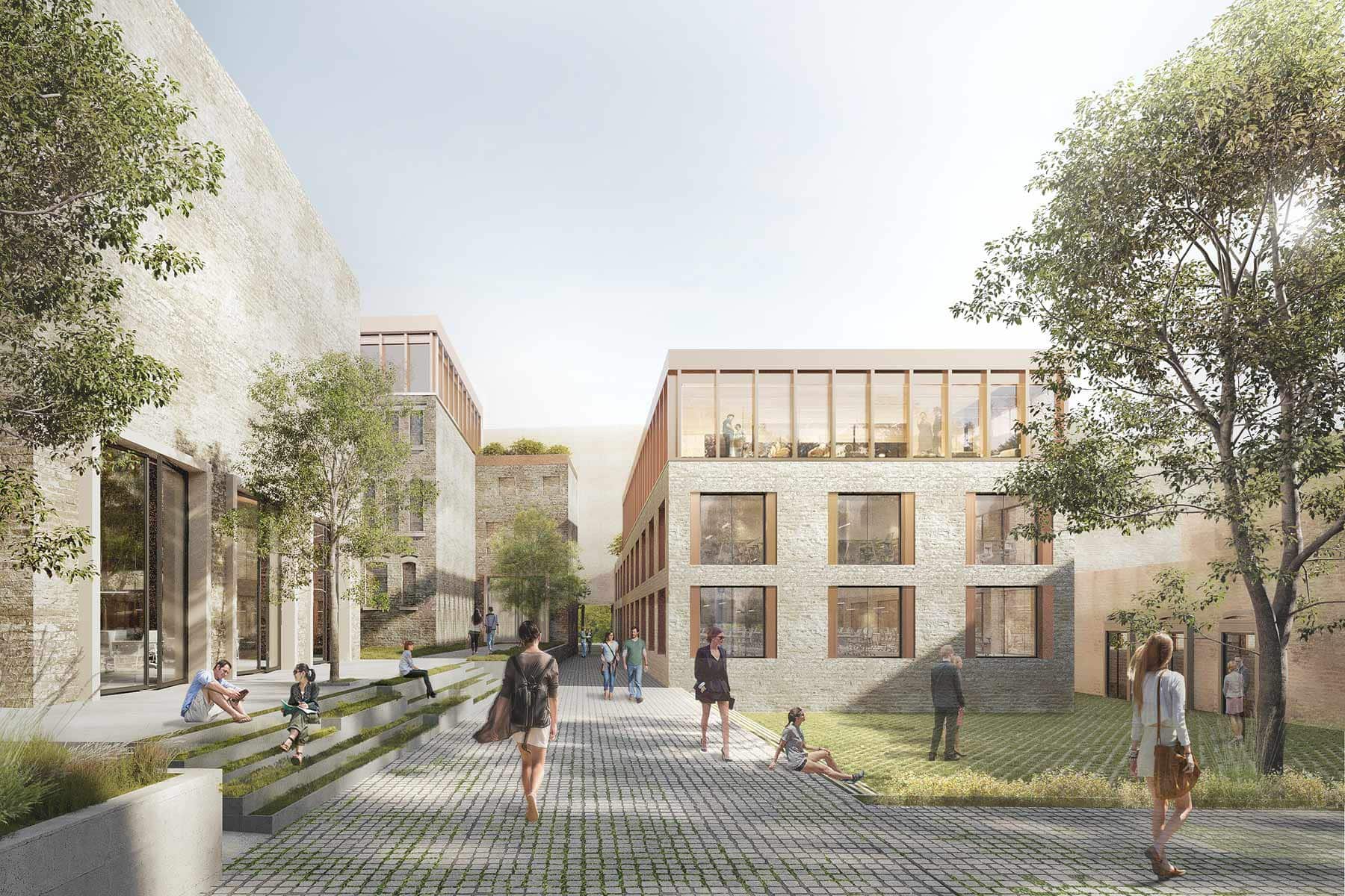 Klett Campus, Blick vom Süden, Aldinger Architekten